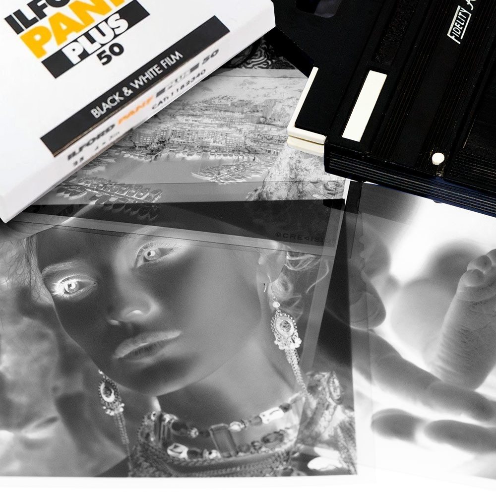 ilford panf 5x4 negative from digital image