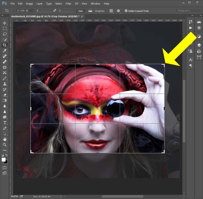 Cropping options Digital Slides
